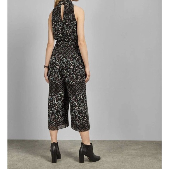 Ted Baker Womens Marcila Hazel High Neck‎ Jumpsuit Size 1 (US 4) Wide Leg Black - Picture 4 of 16